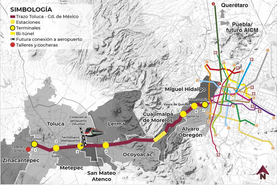 Aunque en su totalidad finalizará de construirse a fin de año, el primer tramo del Tren México-Toluca comenzará operaciones en septiembre.
